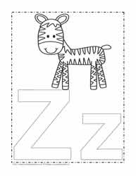 The Letter Z Coloring Page